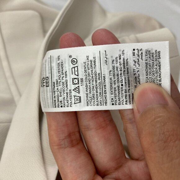 New Old Navy Blazer size XXL Cream Tan One Button Preppy Office Career Work - Picture 6 of 9